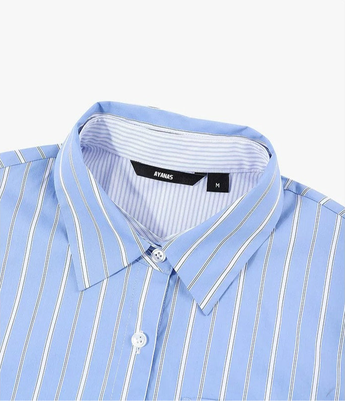 AYANAS  Striped Patchwork Two-Piece-Style Shirt